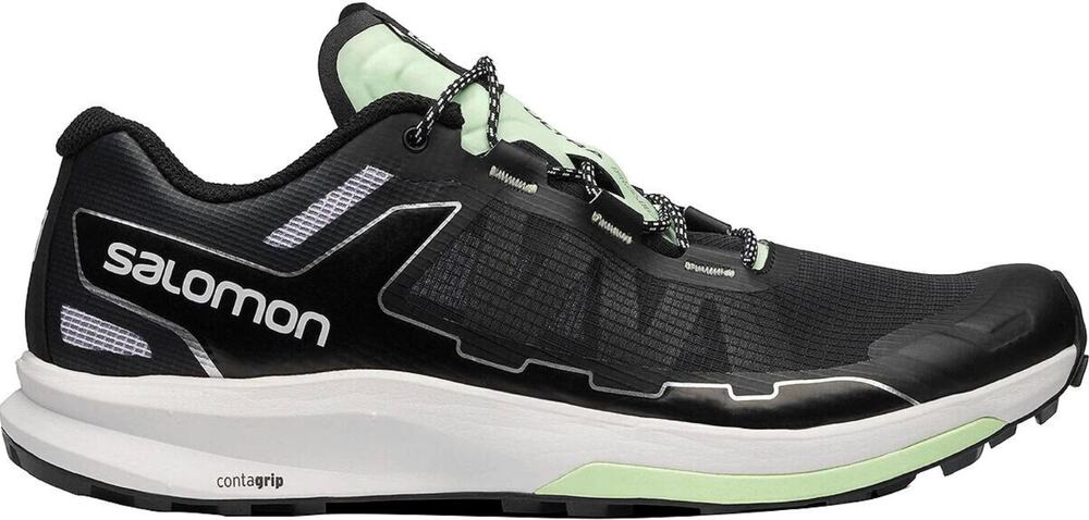 Salomon Ultra Raid Running Shoes Lace Up Black White Patina Green W11.5 M10.5